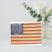 Carte Postale Drapeau américain avec 38 étoiles (Debout devant)