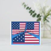 Carte Postale Drapeau américain avec Hakuna Matata : Design patr (Debout devant)