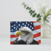 Carte Postale Drapeau américain Bald Eagle (Debout devant)