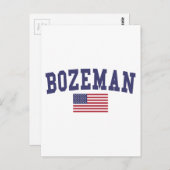 Carte Postale Drapeau américain Bozeman (Devant / Derrière)
