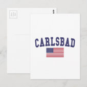 Carte Postale Drapeau américain Carlsbad (Devant / Derrière)