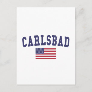 Carte Postale Drapeau américain Carlsbad