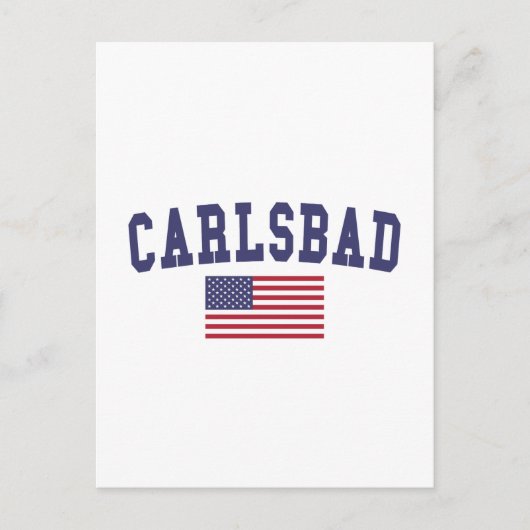 Carte Postale Drapeau américain Carlsbad (Devant)