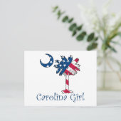 Carte Postale Drapeau américain Carolina Girl (Debout devant)
