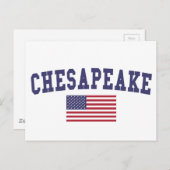 Carte Postale Drapeau américain Chesapeake (Devant / Derrière)