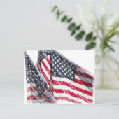 Carte Postale Drapeau américain coupé (Debout devant)