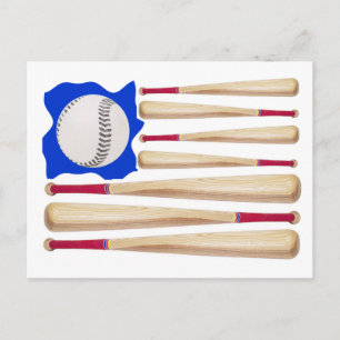 Carte Postale Drapeau américain de baseball cadeaux