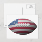 Carte Postale Drapeau américain de football (Devant / Derrière)