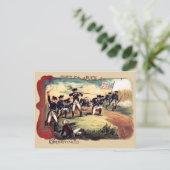 Carte Postale Drapeau américain de guerre révolutionnaire (Debout devant)