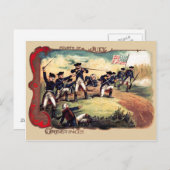 Carte Postale Drapeau américain de guerre révolutionnaire (Devant / Derrière)