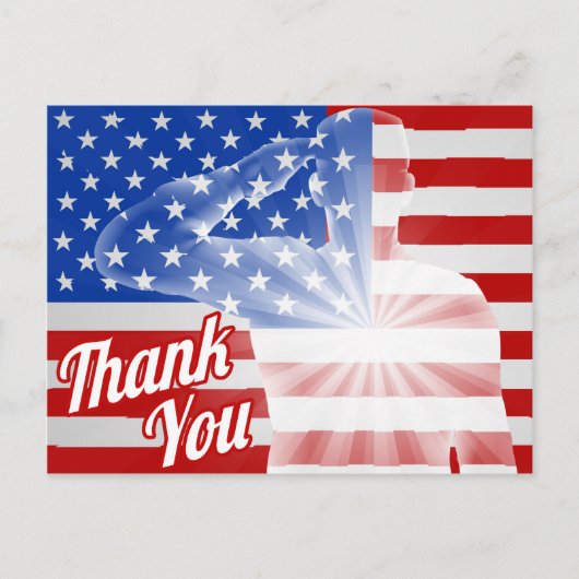 Carte Postale Drapeau américain de la fête des Anciens combattan (Devant)