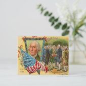 Carte Postale Drapeau américain de l'inauguration de George Wash (Debout devant)