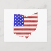Carte Postale Drapeau américain de l'Ohio en forme de sauce phar (Devant)