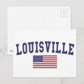 Carte Postale Drapeau américain de Louisville (Devant / Derrière)