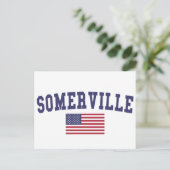Carte Postale Drapeau américain de Somerville (Debout devant)