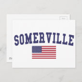 Carte Postale Drapeau américain de Somerville (Devant / Derrière)