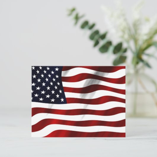 Carte Postale Drapeau américain, design populaire, (Debout devant)