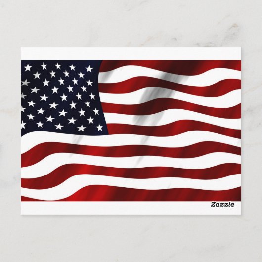 Carte Postale Drapeau américain, design populaire, (Dos)