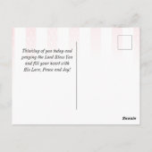 Carte Postale Drapeau américain : Dieu bénisse la Statue de la L (Dos)