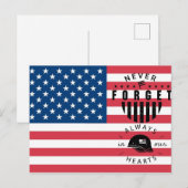 Carte Postale Drapeau américain du jour du souvenir (Devant / Derrière)