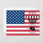 Carte Postale Drapeau américain du Memorial Day (Devant / Derrière)