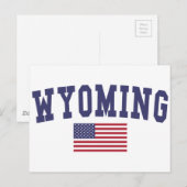 Carte Postale Drapeau américain du Wyoming (Devant / Derrière)