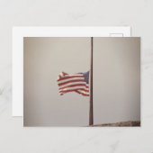 Carte Postale Drapeau américain en demi-mât (Devant / Derrière)