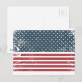 Carte Postale drapeau américain en détresse (Devant / Derrière)