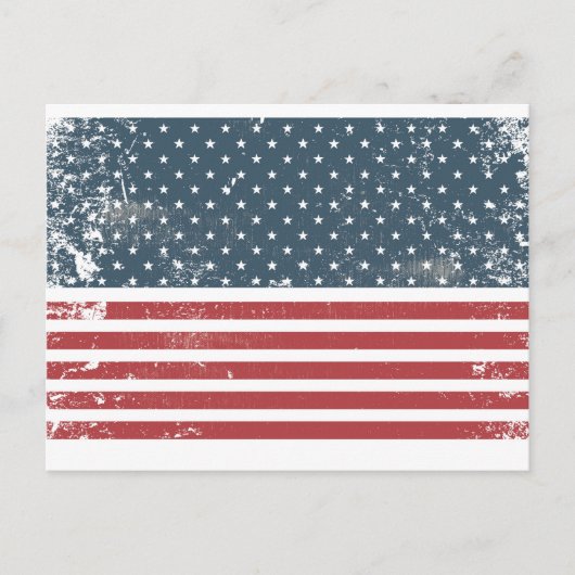 Carte Postale drapeau américain en détresse (Devant)