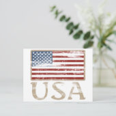 Carte Postale Drapeau américain en détresse (Debout devant)