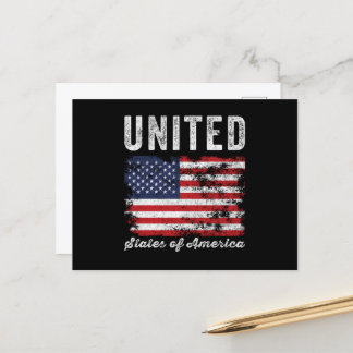 Carte Postale Drapeau américain en détresse