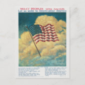 Carte Postale Drapeau américain esthétique (Devant)