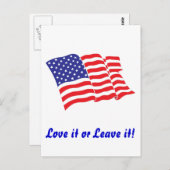 Carte Postale Drapeau américain/États-Unis (Devant / Derrière)