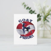 CARTE POSTALE DRAPEAU AMÉRICAIN ETATS-UNIS DE FIERTÉ DE CHÈVRE (Debout devant)