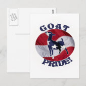 CARTE POSTALE DRAPEAU AMÉRICAIN ETATS-UNIS DE FIERTÉ DE CHÈVRE (Devant / Derrière)