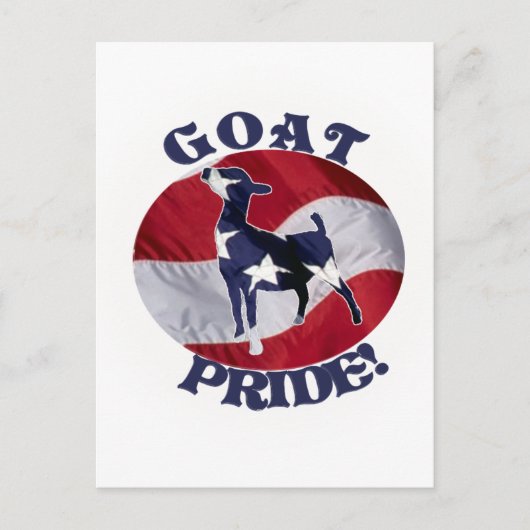 CARTE POSTALE DRAPEAU AMÉRICAIN ETATS-UNIS DE FIERTÉ DE CHÈVRE (Devant)