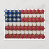 Carte Postale Drapeau américain fait de petits gâteaux (Devant)