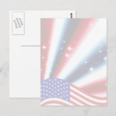 Carte Postale drapeau américain fierté étincelle explosion (Devant / Derrière)