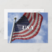 Carte Postale Drapeau américain Flying USA (Devant / Derrière)