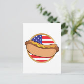 Carte Postale Drapeau américain Hot Dog (Debout devant)