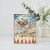 Carte Postale Drapeau américain Independence Hall Liberty Bell (Debout devant)