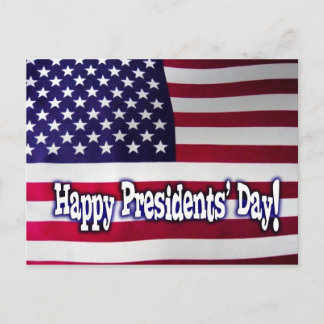 Carte postale Drapeau Américain Joyeux de la Journ