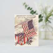 Carte Postale Drapeau américain Lady Liberty Shield (Debout devant)