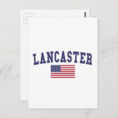 Carte Postale Drapeau américain Lancaster PA (Devant / Derrière)
