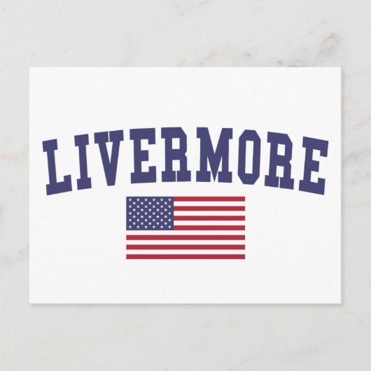 Carte Postale Drapeau américain Livermore (Devant)