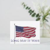 Carte Postale drapeau américain, long qu'il vague (Debout devant)