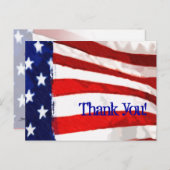 Carte Postale Drapeau américain (Merci) (Devant / Derrière)