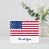 Carte Postale Drapeau américain Merci militaire personnalisé (Debout devant)