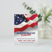 Carte Postale Drapeau américain moderne 4 juillet l'invitation d (Debout devant)