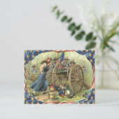 Carte Postale Drapeau américain Molly Pitcher Canon (Debout devant)